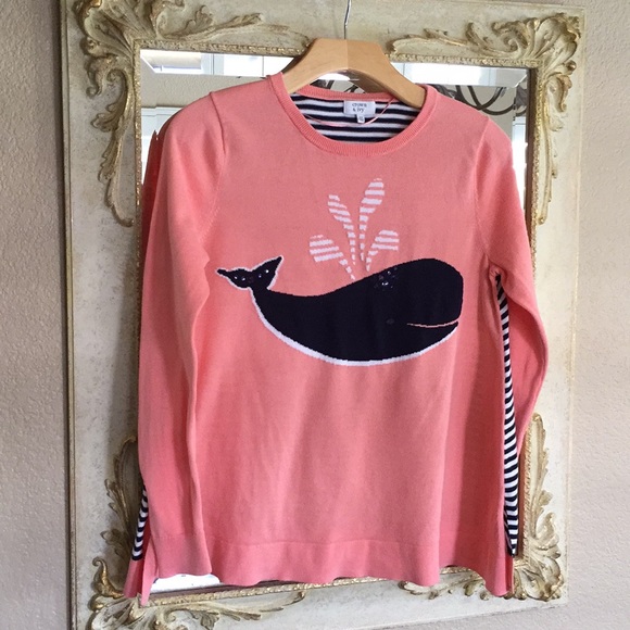 crown & ivy Sweaters - Crown & Ivy whale sweater w/ striped back. Size XS